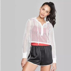 💟 Wild Fable 💟White Mesh Hoodie Size Large